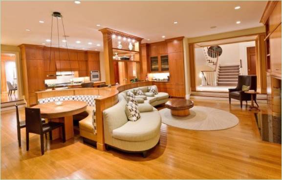 Interiér obývacího pokoje luxusního domu snů