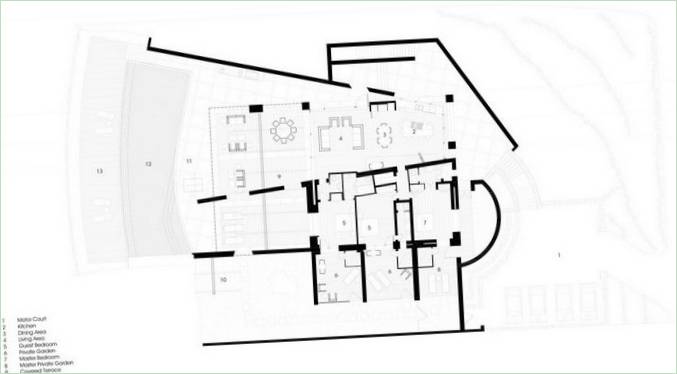 Projekt sídla na ostrově St. Barthélemy