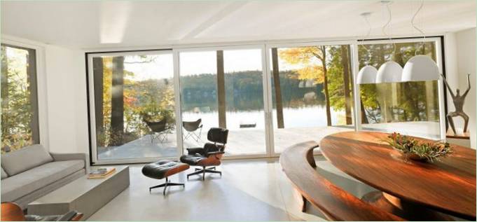 Konzolový dům u jezera Moderní design interiéru