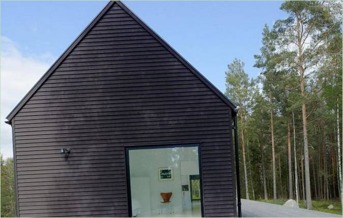Dřevěná fasáda vily Wallin ve Švédsku