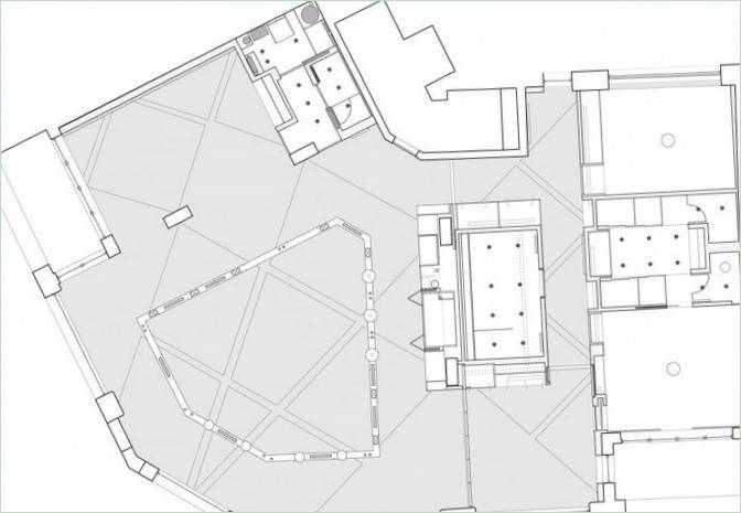 Podrobné uspořádání apartmánů Clerkenwell Loft v Londýně