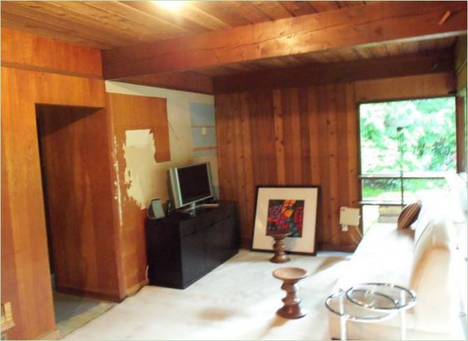 Obývací pokoj před renovací