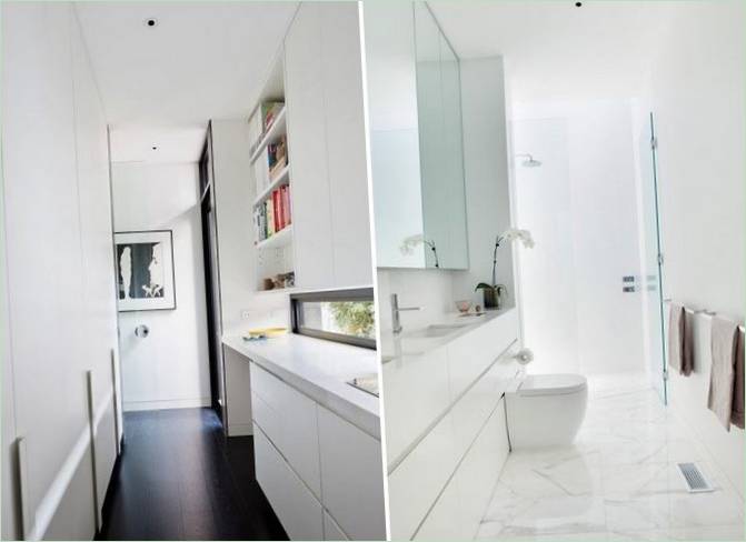 Fotokoláž: Design interiéru koupelny a kuchyně
