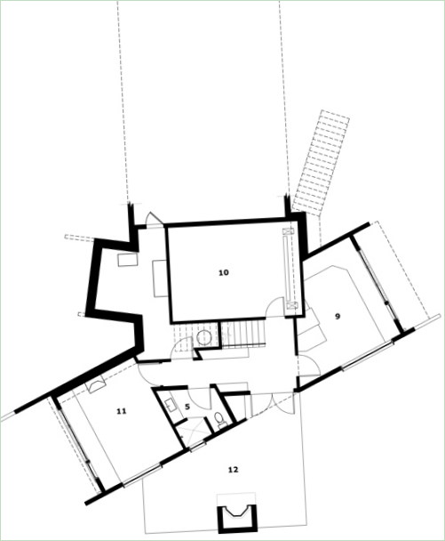 Projekt domu s výhledem na pobřeží ostrova San Juan