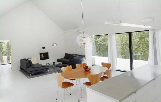 Design interiéru Villa Wallin ve Švédsku