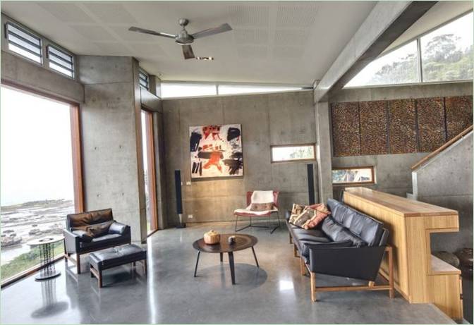 Interiér obývacího pokoje v australské rezidenci
